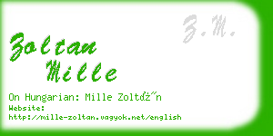 zoltan mille business card